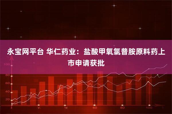 永宝网平台 华仁药业：盐酸甲氧氯普胺原料药上市申请获批